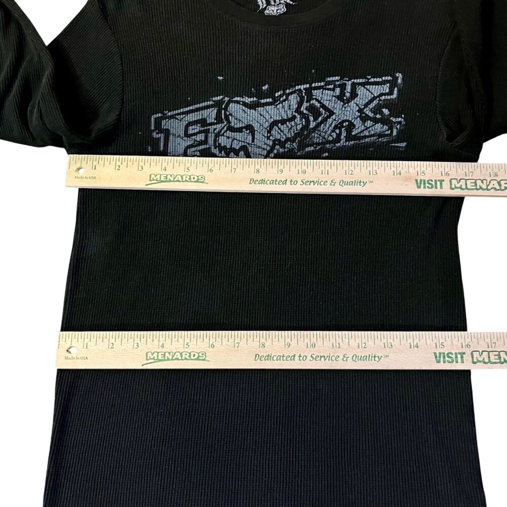 Fox Racing Mens M Black Long Sleeve Graphic Shirt Used - Picture 9 of 10